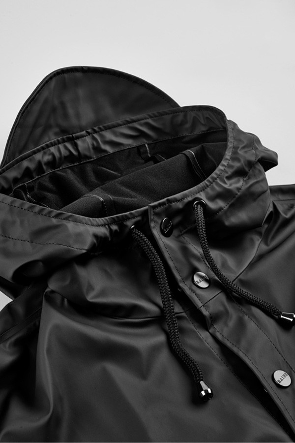 Rains Long Jacket Black