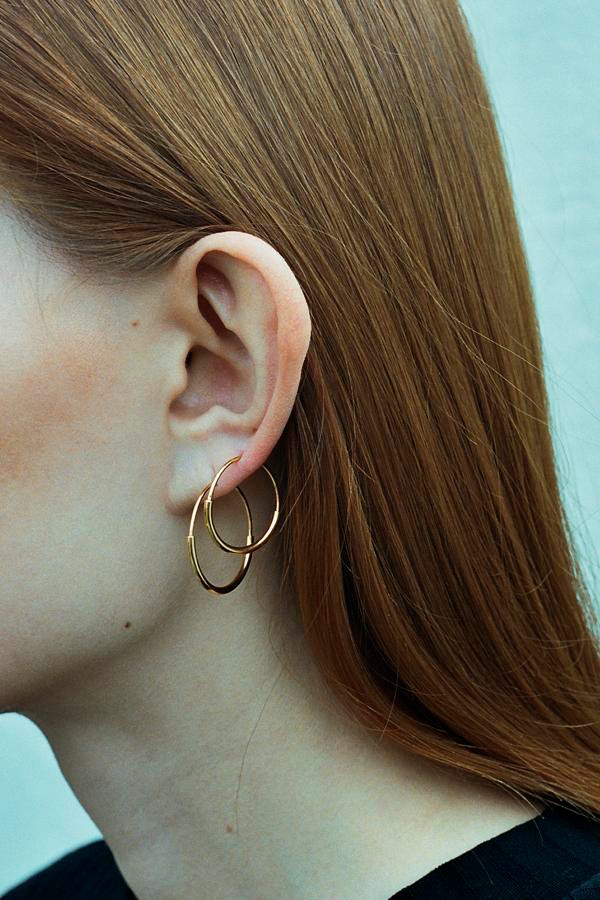 Maria Black Delicate Hoop 18 Gold Plated