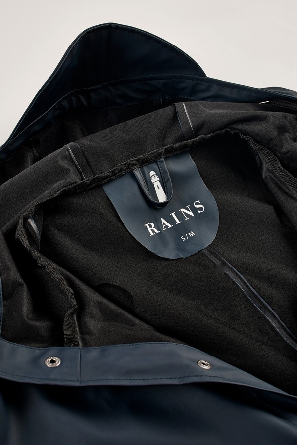 Rains Long Jacket Blue