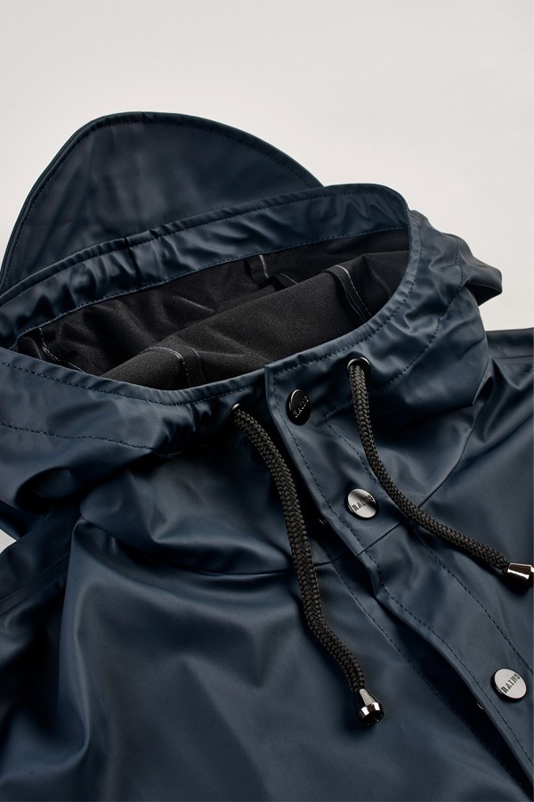 Rains Long Jacket Blue