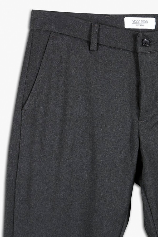 Wood Bird Steffen Twill Pant Grey