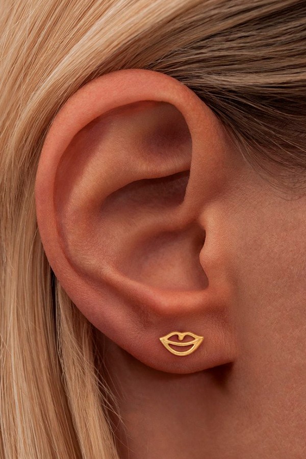 Lulu Copenhagen Secret Ear Stud Gold Plated Mat
