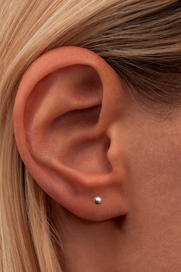 Lulu Copenhagen Ball SIlver Ear Stud