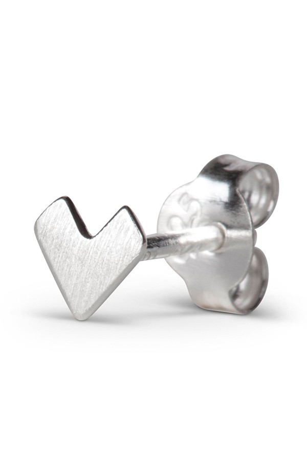 Lulu Copenhagen Pixel Love Earstud Silver Matte