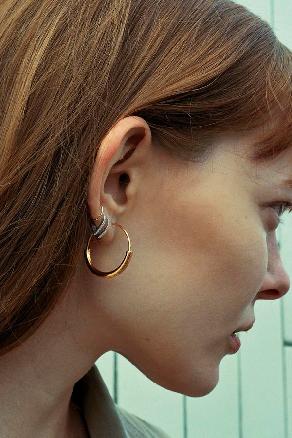 Maria Black Serendipity Hoop Medium Gold Plated