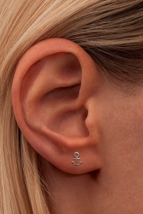 Lulu Copenhagen Anchor Ear Stud Sterling Silver