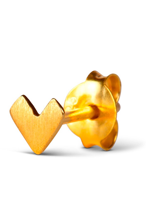 Lulu Copenhagen Pixel Love Earstud Gold Plated Matte