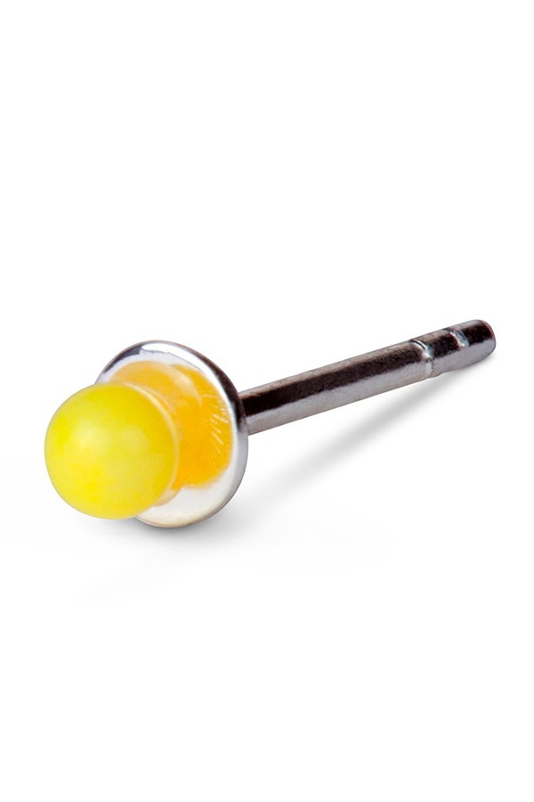 Lulu Copenhagen Pearl On A Silverplate Sun Earstud Silver