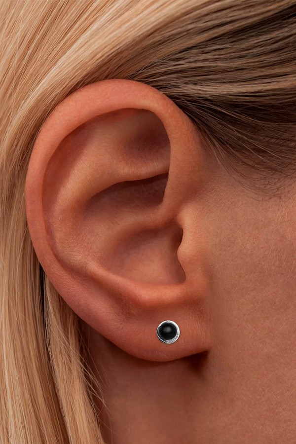 Lulu Copenhagen Pearl On A Silverplate Night Earstud Silver